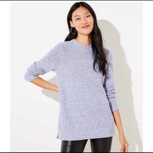 🌷NWT LOFT purple and white sweater size large